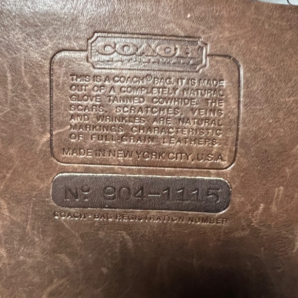 Vintage Coach Womens Shoulder Leather Bag Quiet Luxury Old Money Unlined - Picture 10 of 10